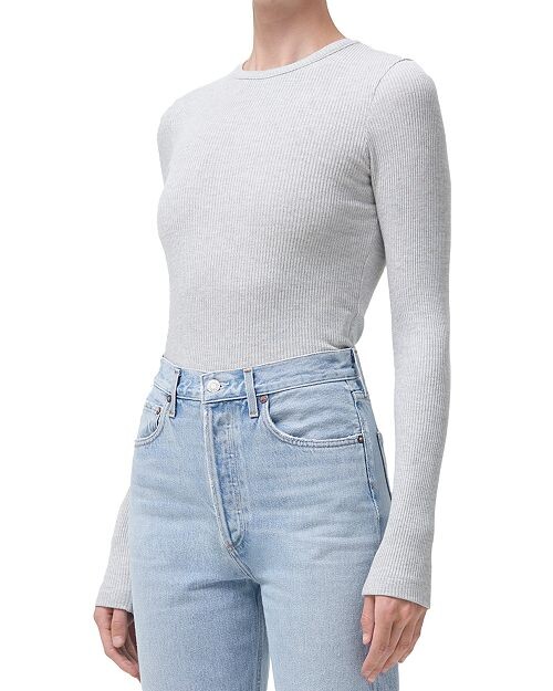 

Футболка Alma с круглым вырезом AGOLDE, цвет Gray
