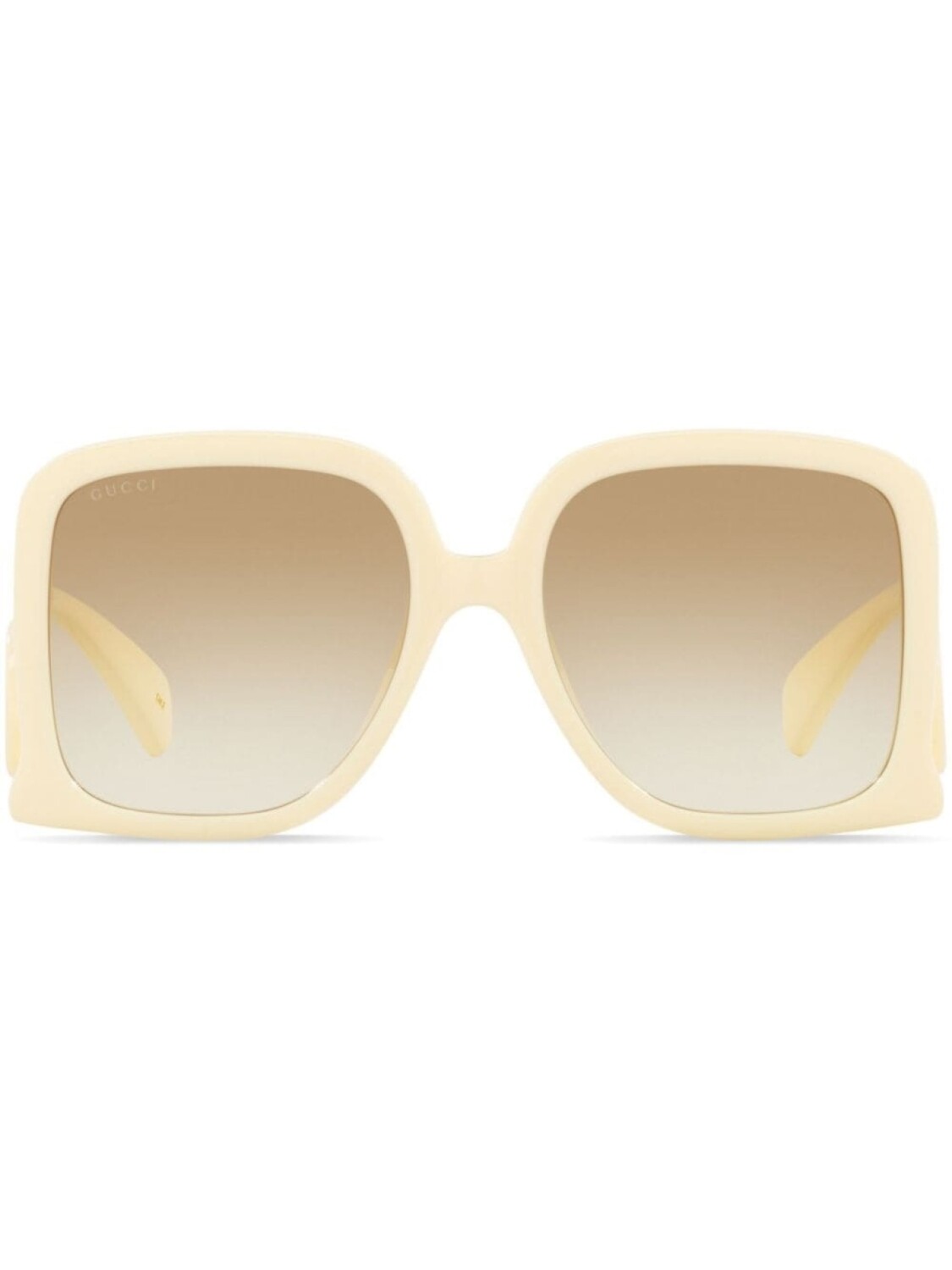 

Gucci Eyewear солнцезащитные очки с логотипом Interlocking G, белый