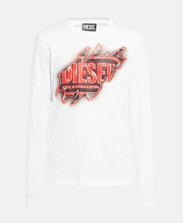 

Топ с длинными рукавами Diesel, белый