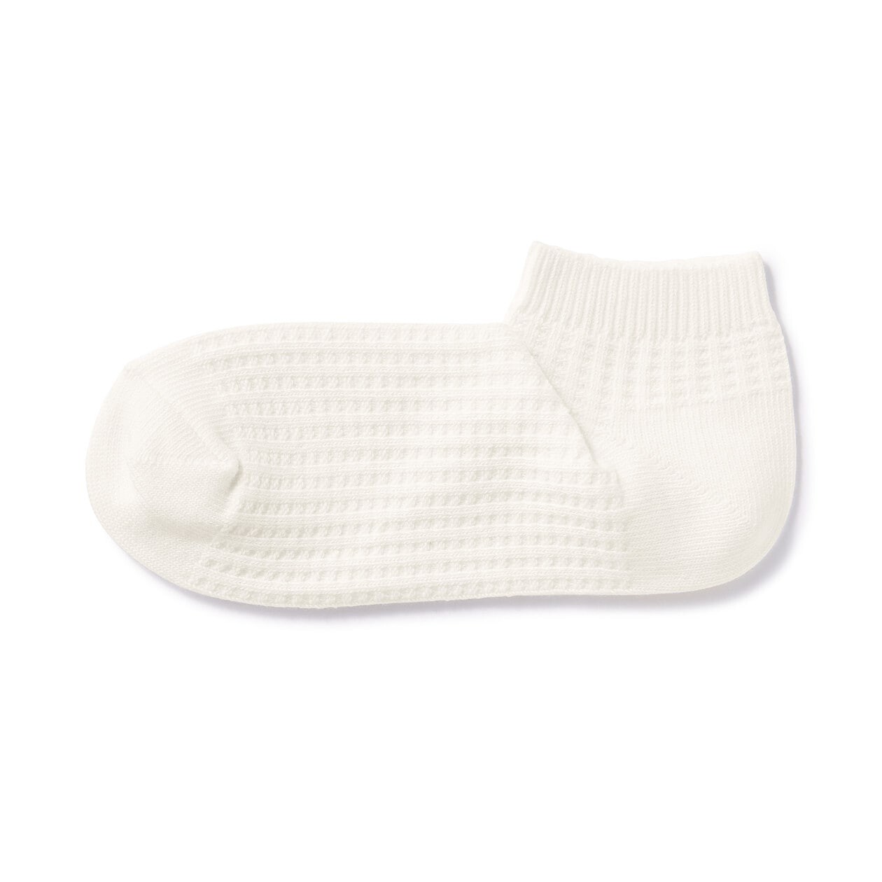 

Кроссовки прямоугольной вязки вафельной вязки (мужские) MUJI, молочный