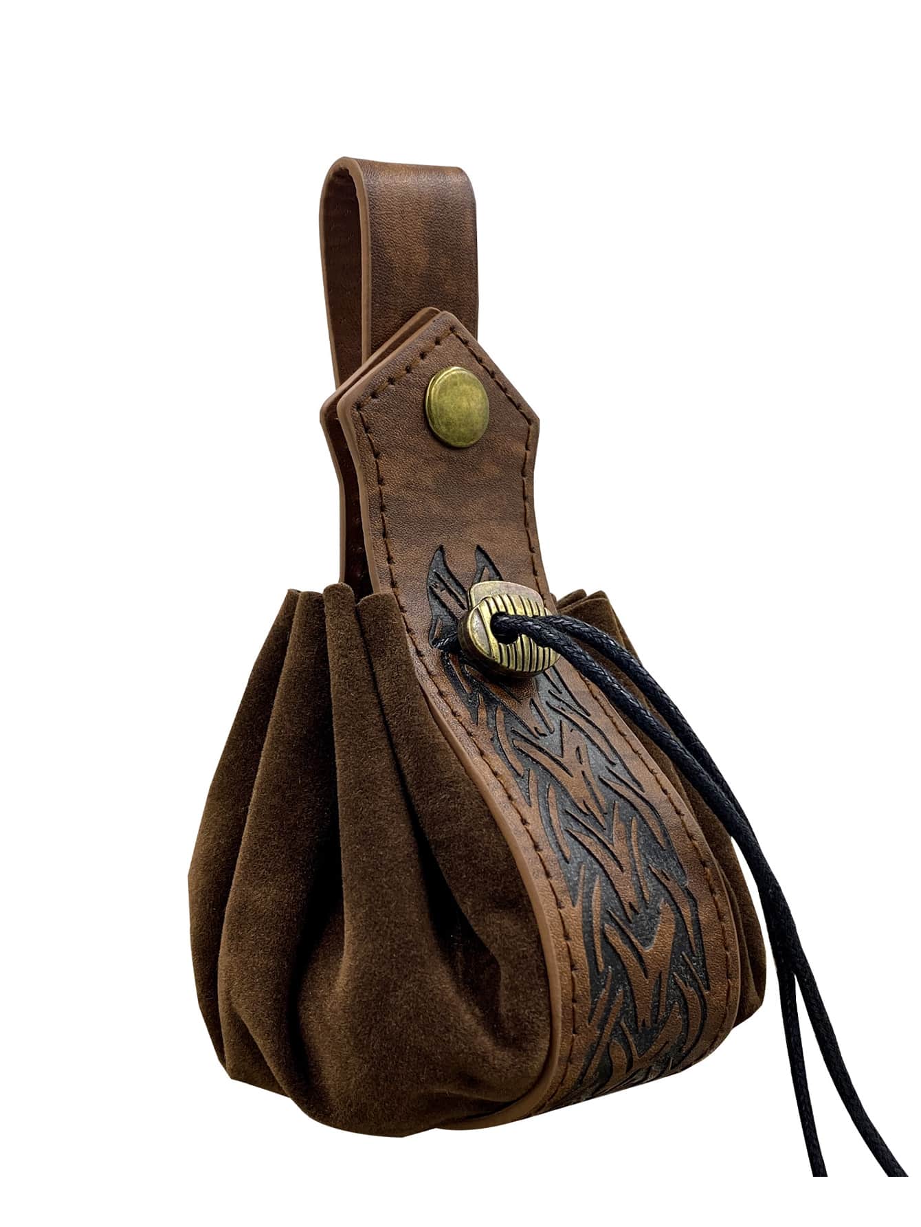 1 шт. средневековый винтажный портативный кошелек в стиле викингов, коричневый