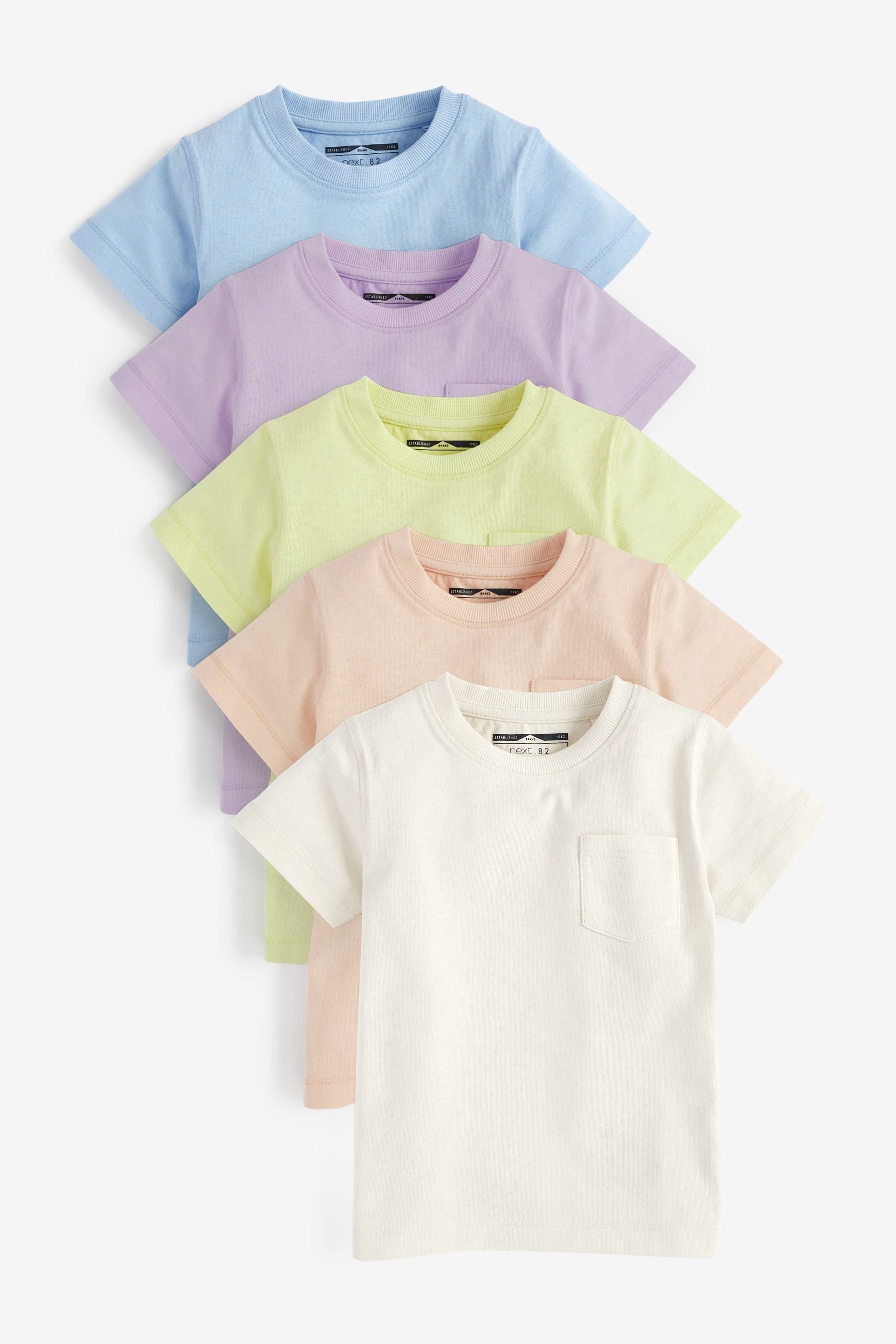 цена Комплект из 5 футболок с короткими рукавами Next