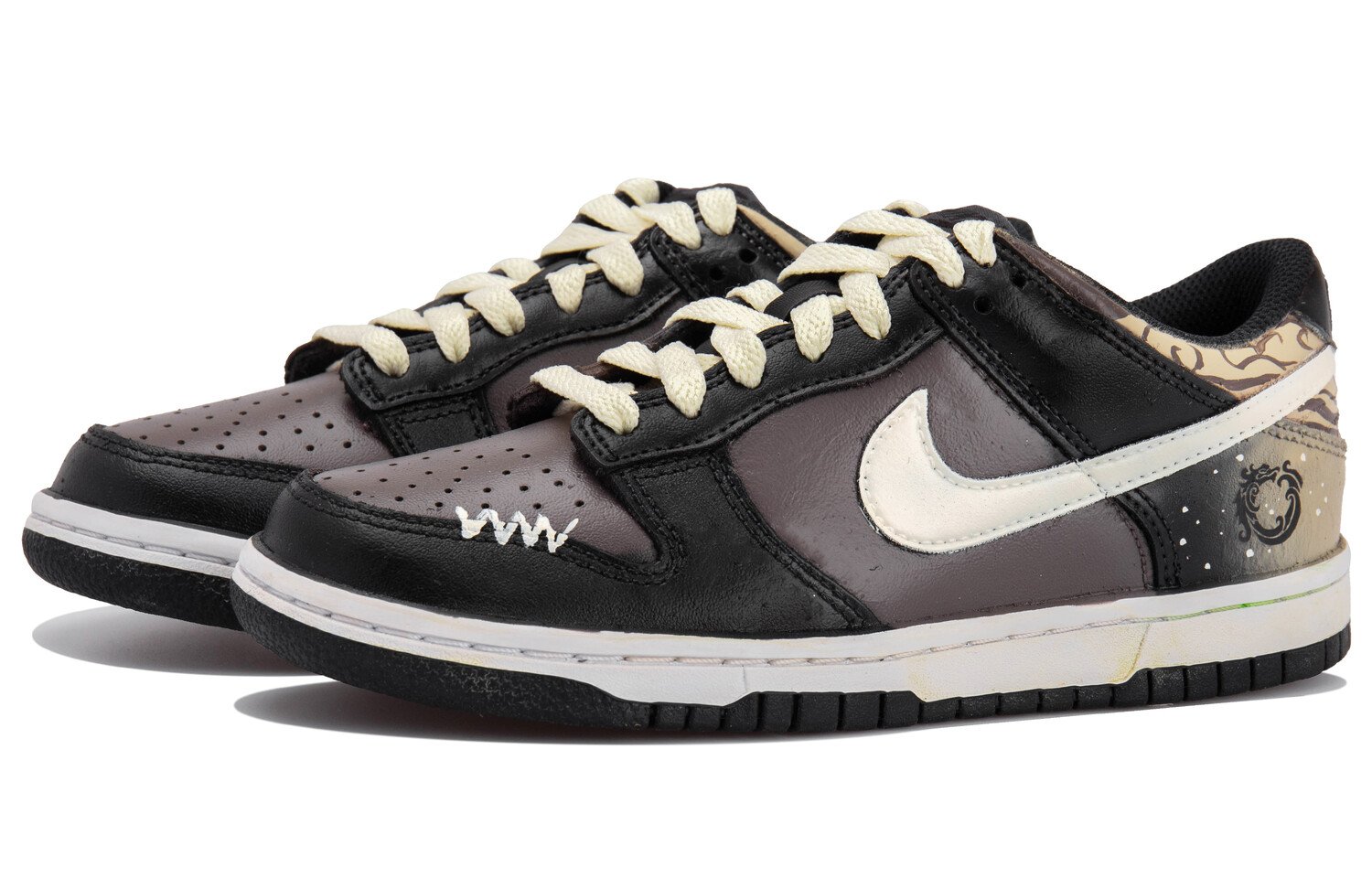 

Кроссовки Nike Dunk Skateboarding Shoes Women's Low-top Black/brown/beige, черный