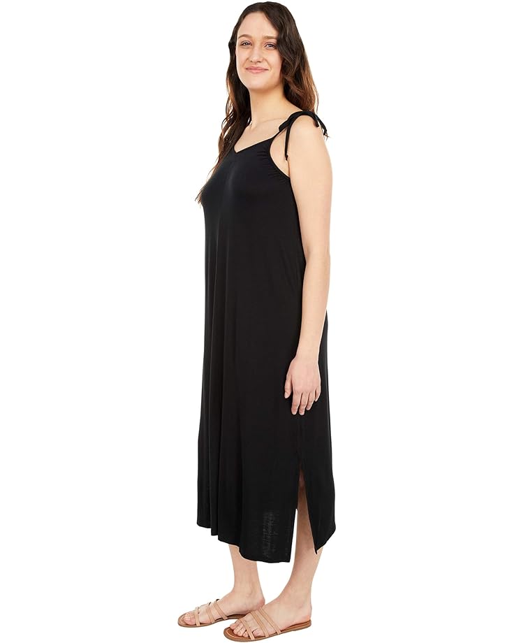 Платье Bobeau Tie Strap Knit Dress, черный платье gap tie strap midi бирюзовый