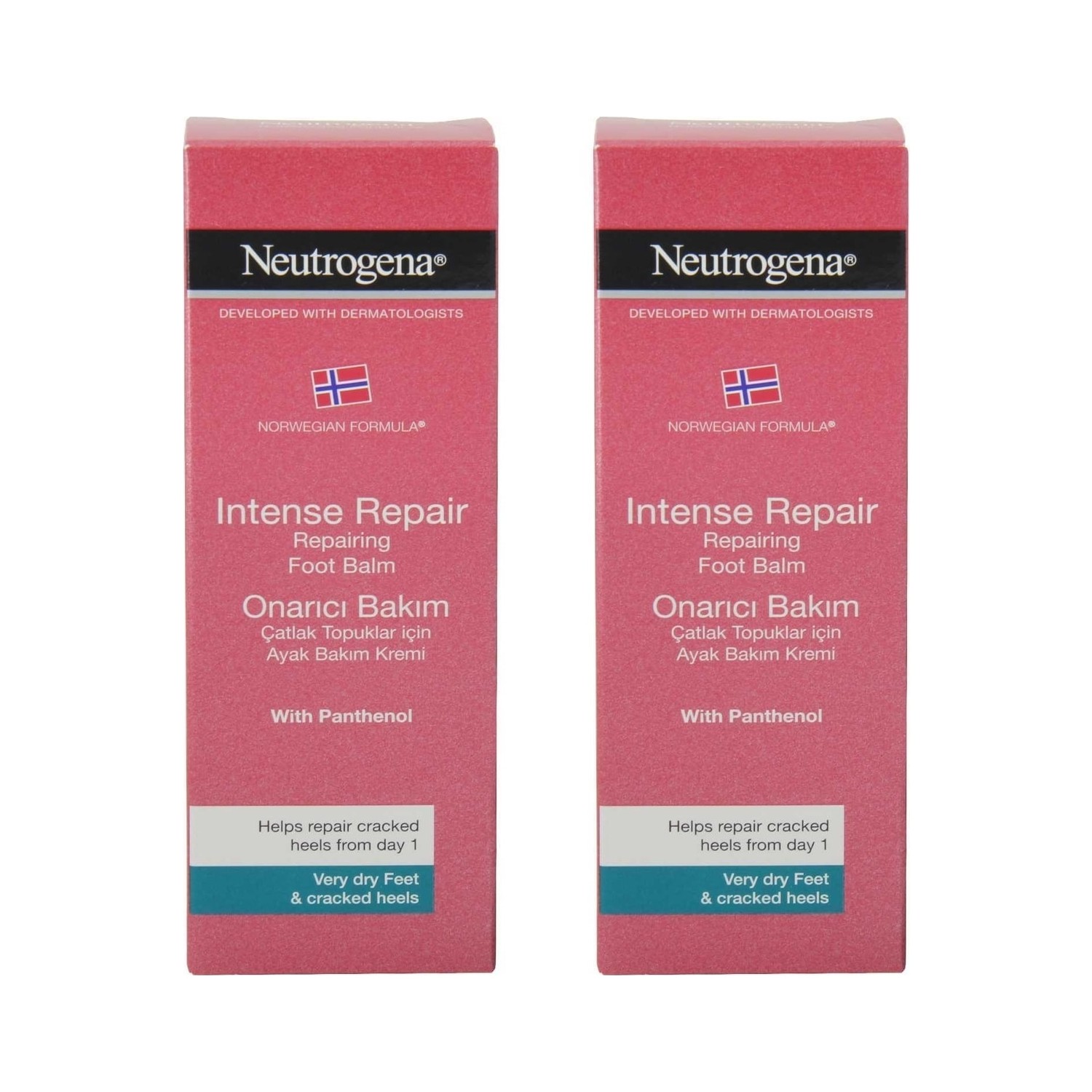Крем для ухода за ногами Neutrogena от трещин на пятках, 2 упаковки по 50 мл крем от трещин на пятках neutrogena 50 мл