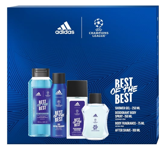 Лига Чемпионов УЕФА, Best Of The Best, Подарочный набор косметики, 4 шт. Adidas