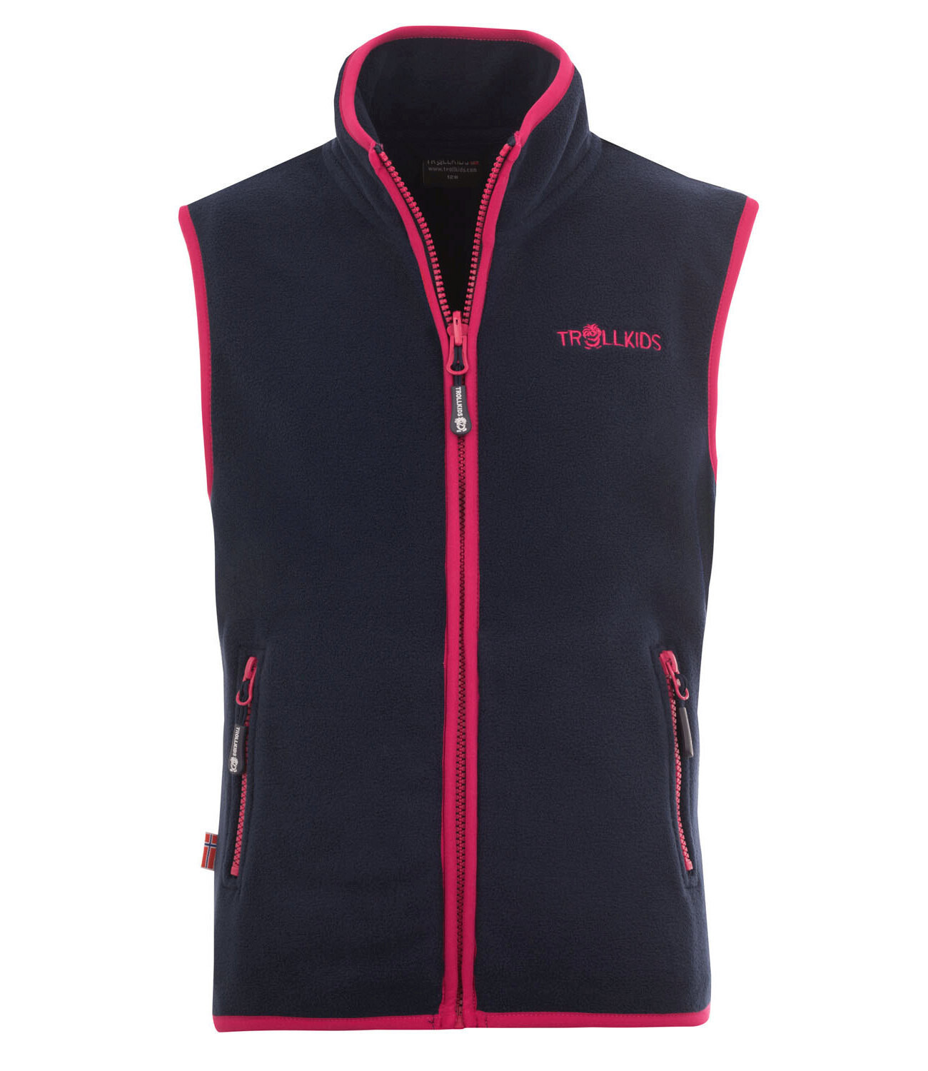 

Утепленный жилет Trollkids Fleece Arendal, цвет Marineblau/Pink