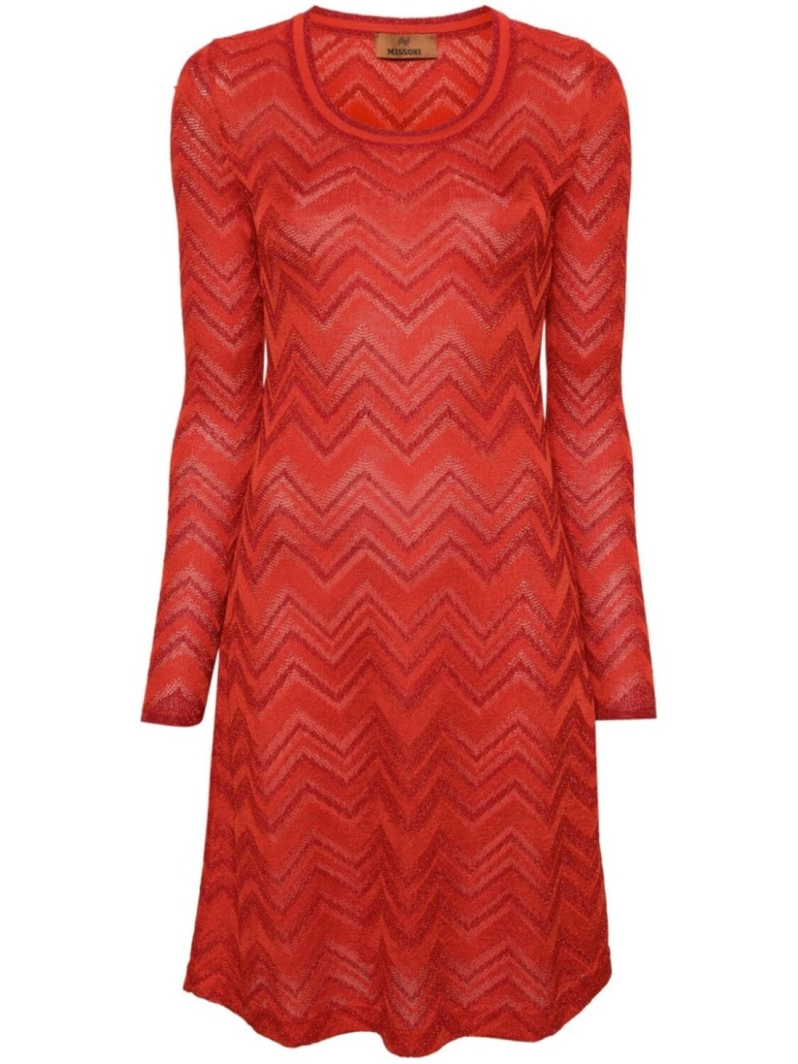 

Missoni короткое платье с узором зигзаг, красный