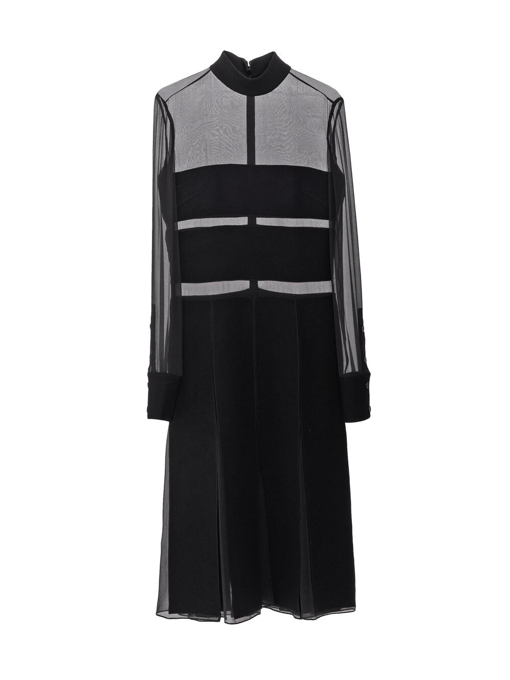 

Полупрозрачное миди-платье с длинными рукавами Proenza Schouler, черный