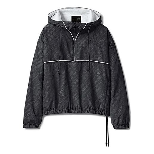 

Куртка adidas originals x alexander wang Unisex Half Zipper Hooded Jacket Black, черный