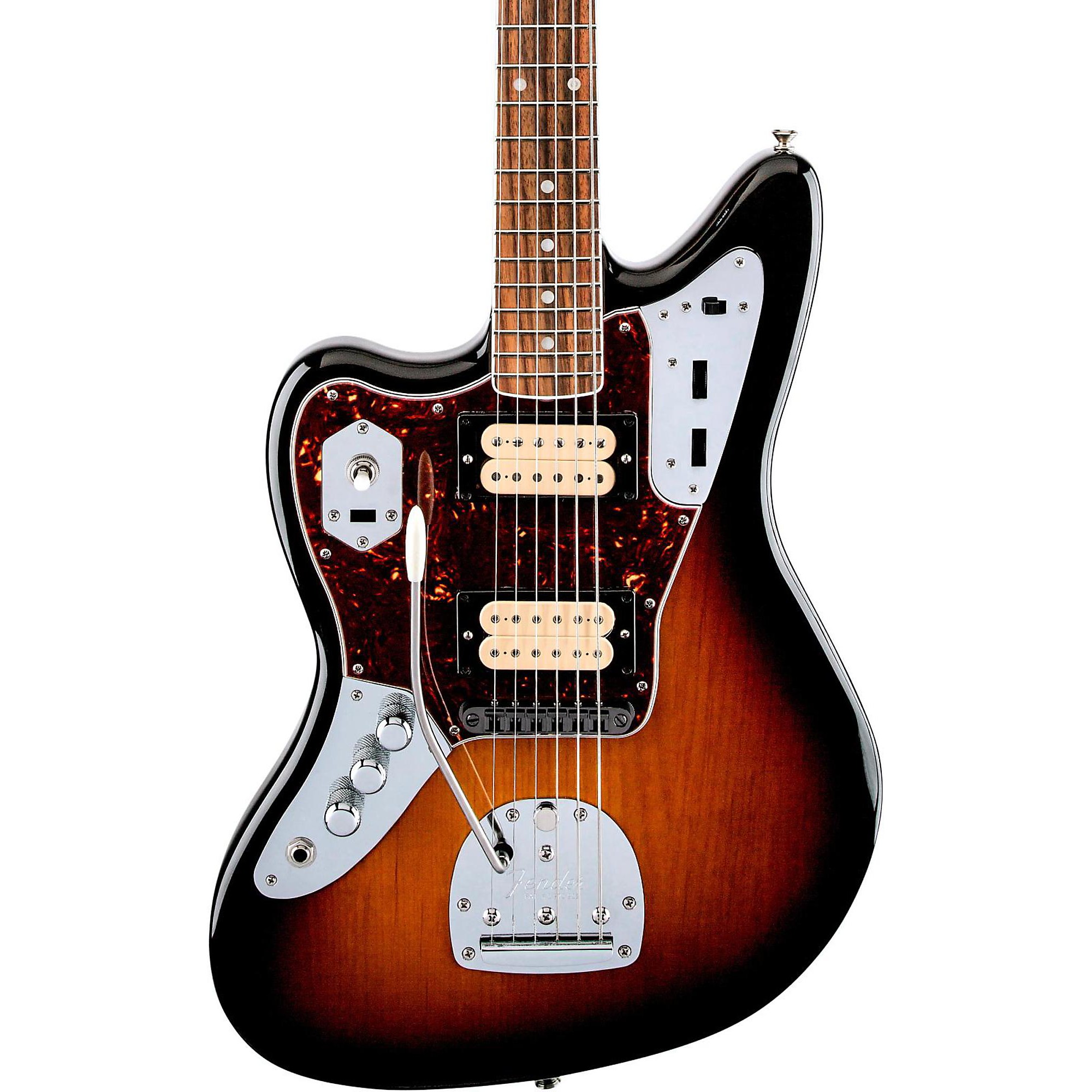 Fender Kurt Cobain Jaguar NOS Леворукая электрогитара 3-цветная накладка из палисандра Sunburst