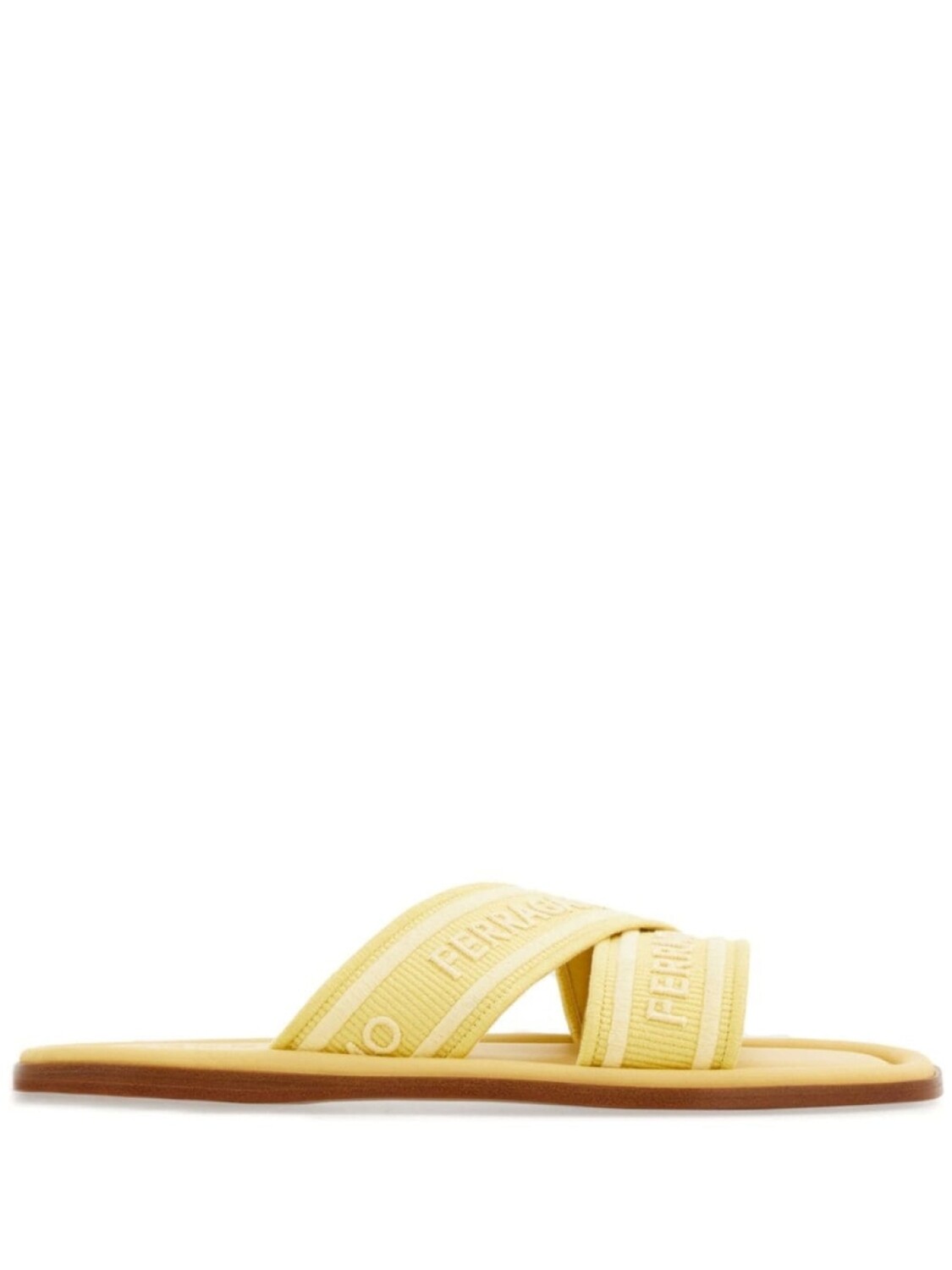 

Ferragamo шлепанцы с логотипом, желтый