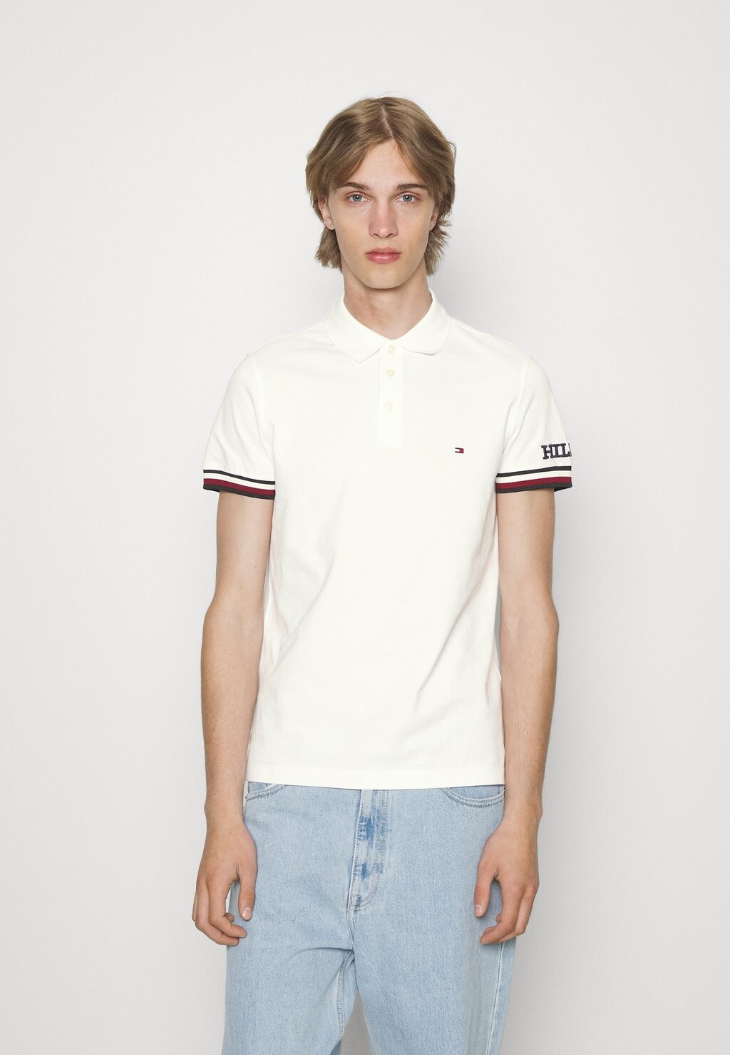 

Поло Monotype Cuff Slim Tommy Hilfiger, белый