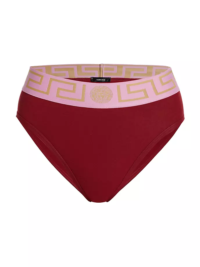

Трусы Greca с высокой посадкой Versace, красный