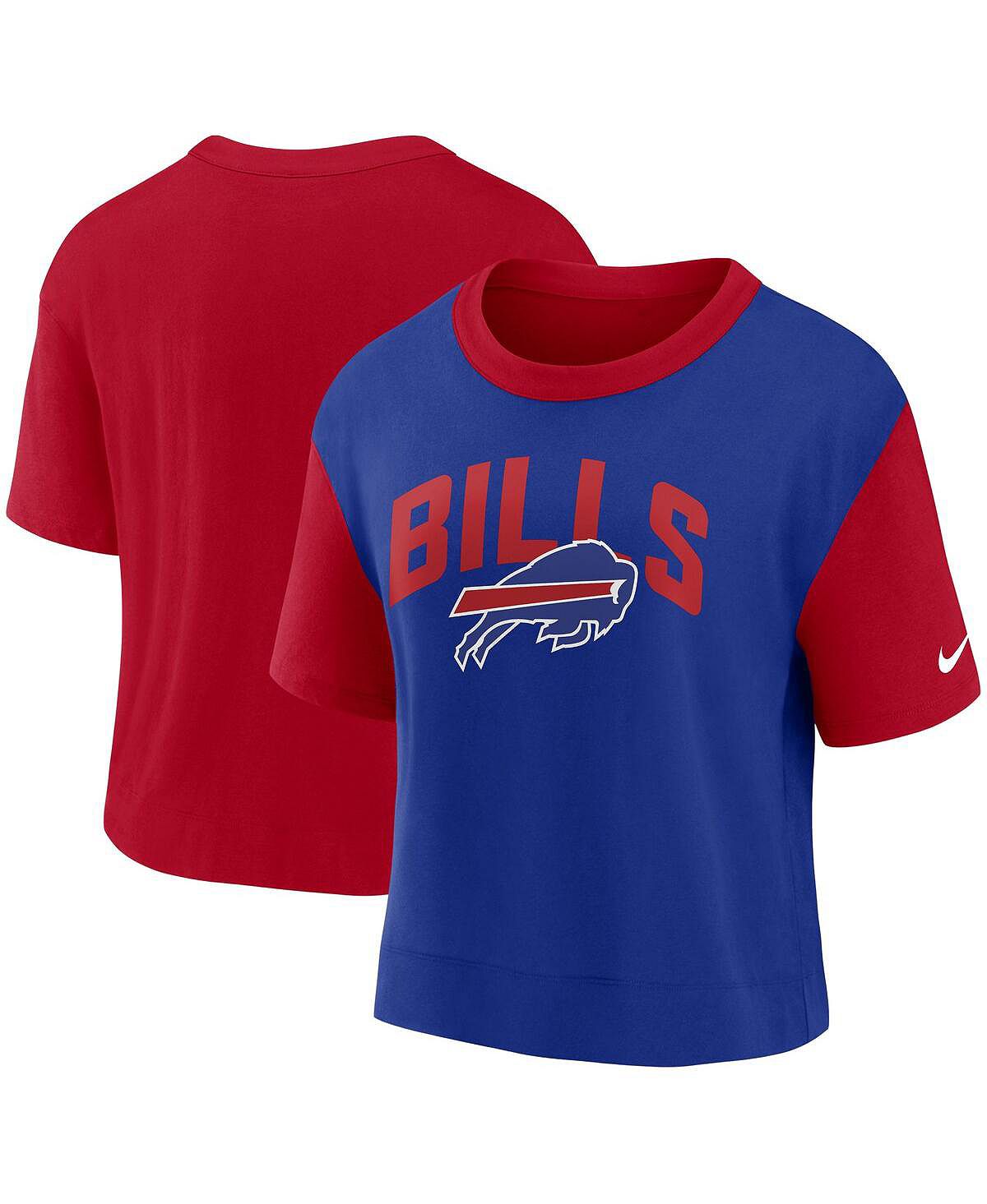 Женская красная модная футболка Royal Buffalo Bills High Hip Fashion Nike