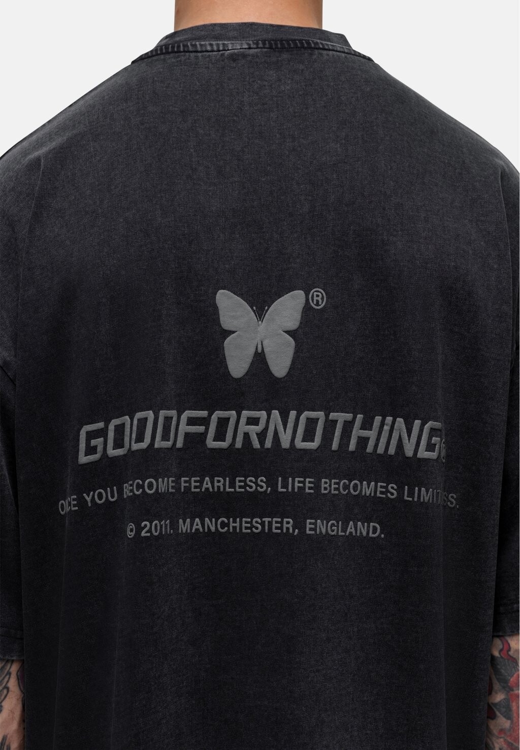 

Футболка с принтом OVERSIZED SPIRT WASHED T-SHIRT Good For Nothing, черный
