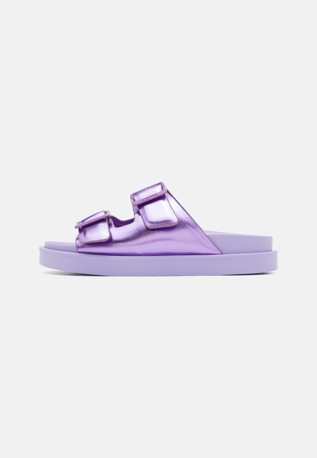 Туфли-мюли на плоской подошве SOL ARI Buffalo, цвет purple metallic