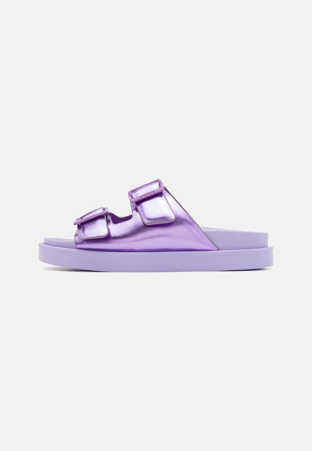 

Туфли-мюли на плоской подошве SOL ARI Buffalo, цвет purple metallic