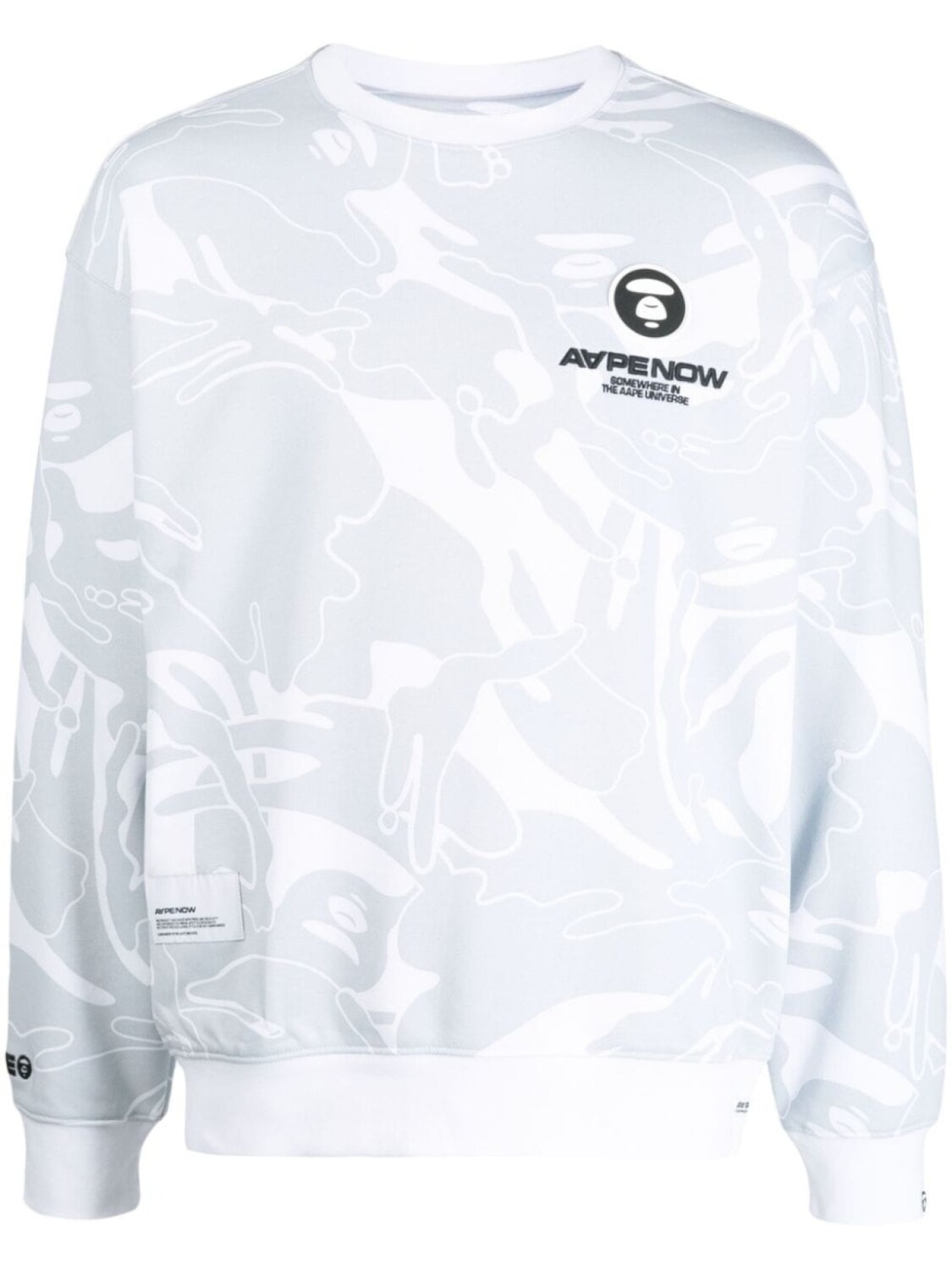 

Толстовка с абстрактным принтом AAPE BY *A BATHING APE, серый