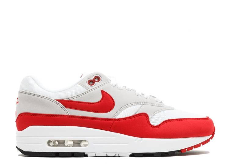 

Кроссовки Nike AIR MAX 1 OG 'ANNIVERSARY' 2017 RE-RELEASE, белый, Белый;красный