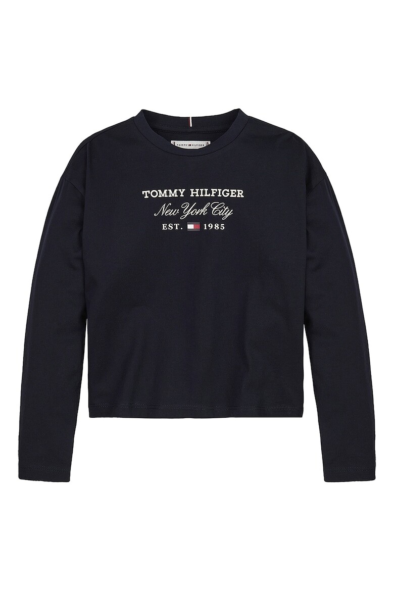 

Блуза из органического хлопка с логотипом Tommy Hilfiger, синий