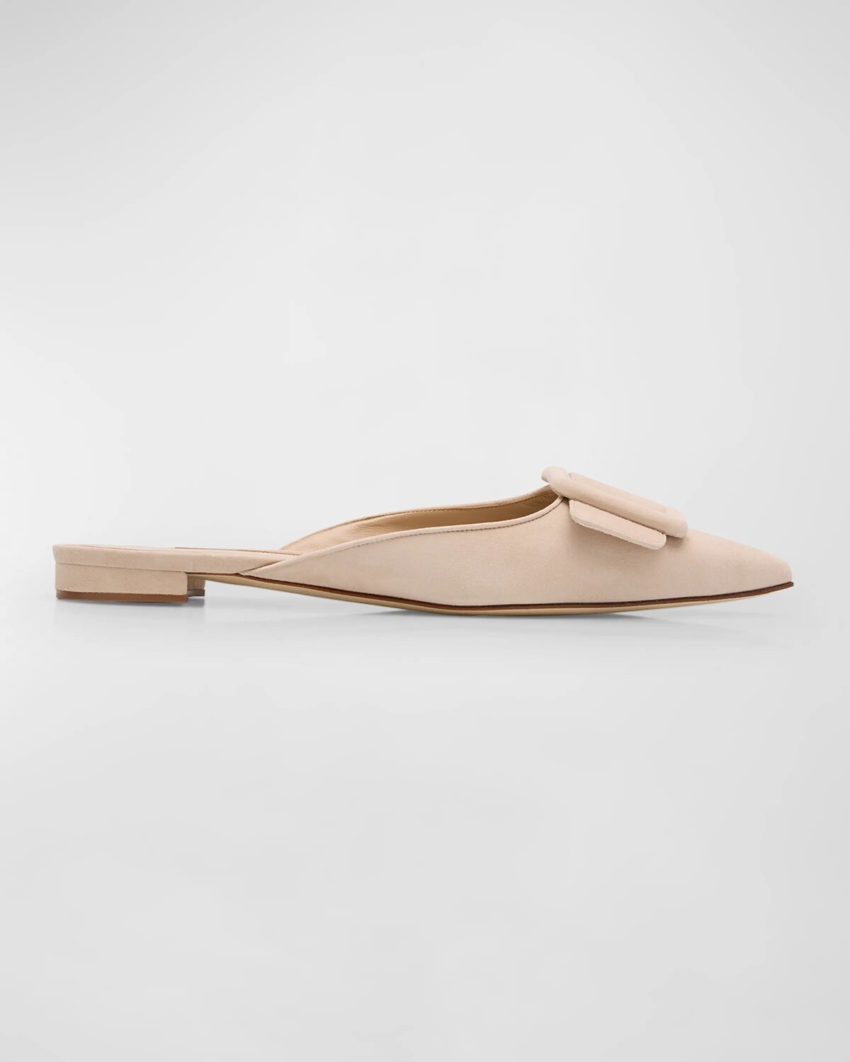 

Замшевые балетки Maysale с пряжкой Manolo Blahnik, цвет Mnud 2601