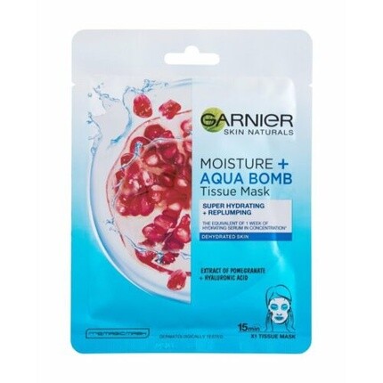 

Moisture Aqua Bomb Суперувлажняющая тканевая маска Гранат 32 г, Garnier