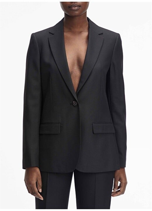 

Нормальная черная женская куртка Calvin Klein, Черный