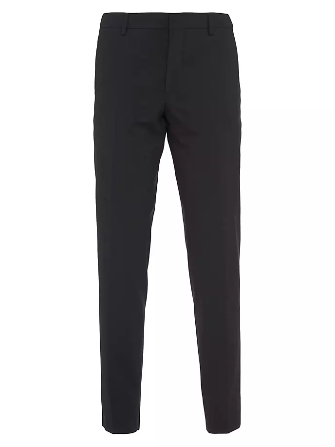 Легкие брюки из эластичной шерсти Prada, черный