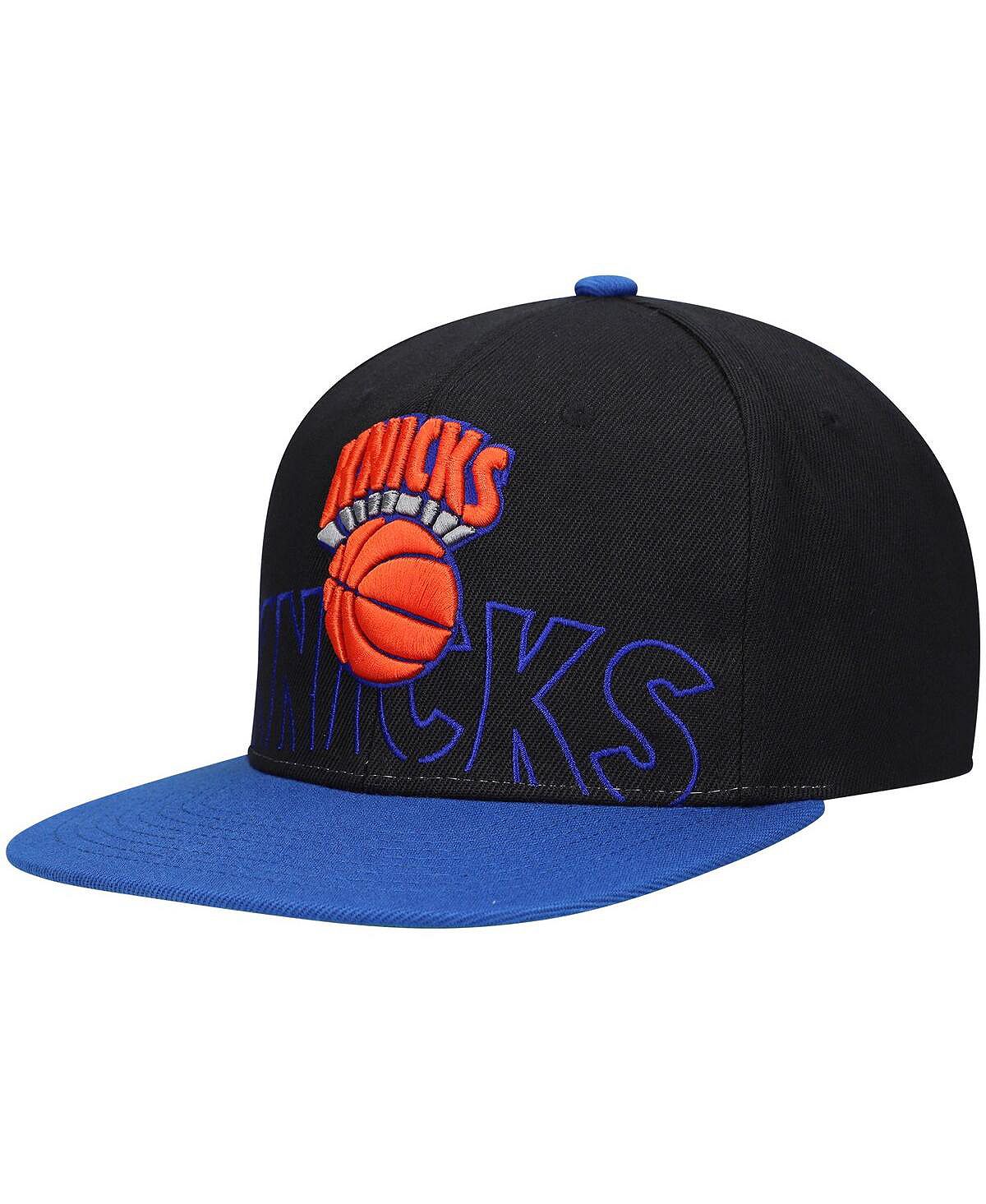 

Мужская кепка Snapback черного и синего цвета New York Knicks Hardwood Classics Low Big Face Mitchell & Ness