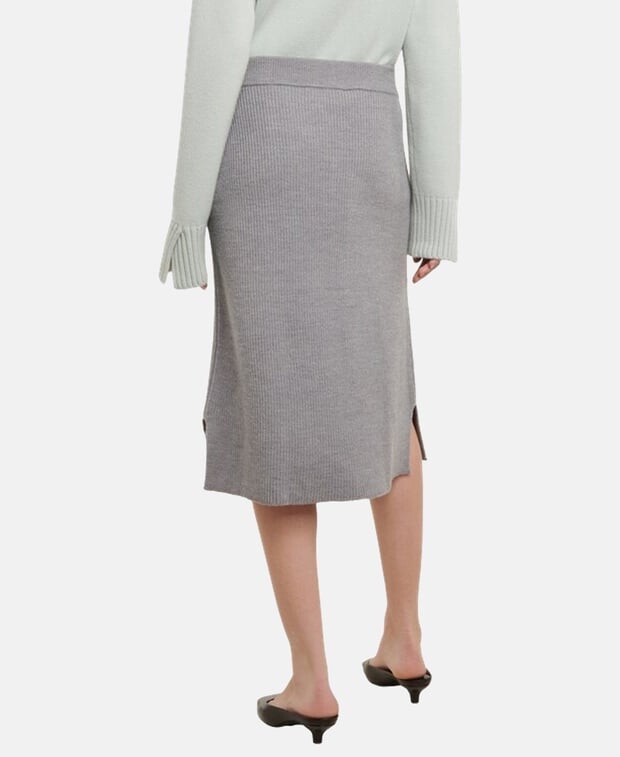 

Шерстяная юбка Max Mara, серый