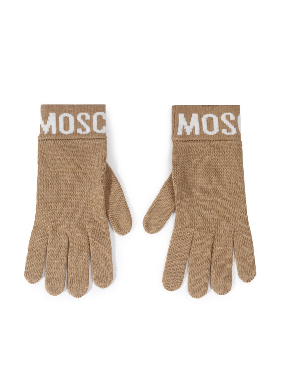 Женские перчатки Moschino, бежевый gazzal baby wool 828 розовый 40%мериносовая шерсть 20%кашемир 40%акрил 1 моток