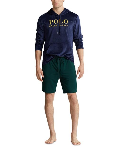 

Велюровая толстовка с капюшоном Polo Ralph Lauren, цвет Blue