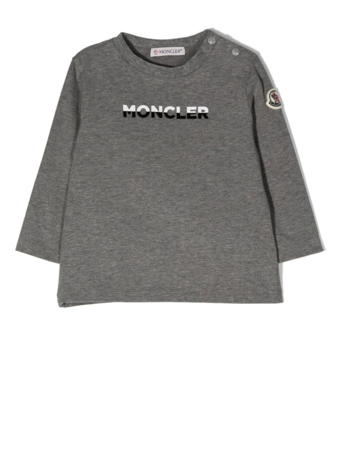 

Футболка с длинными рукавами и нашивкой-логотипом Moncler Enfant, серый