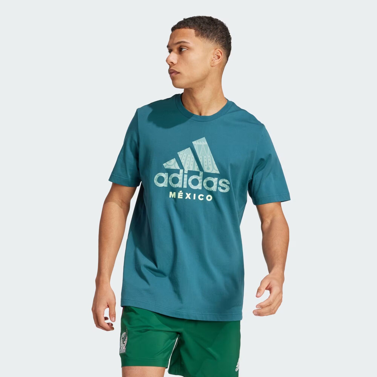 

Футболка с рисунком ДНК Мексика Adidas, цвет Mystery Green