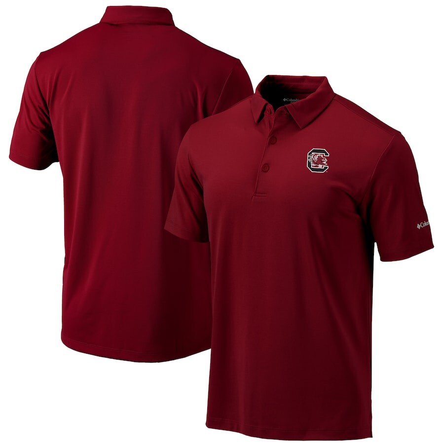 

Поло с коротким рукавом Columbia South Carolina Gamecocks, гранатовый