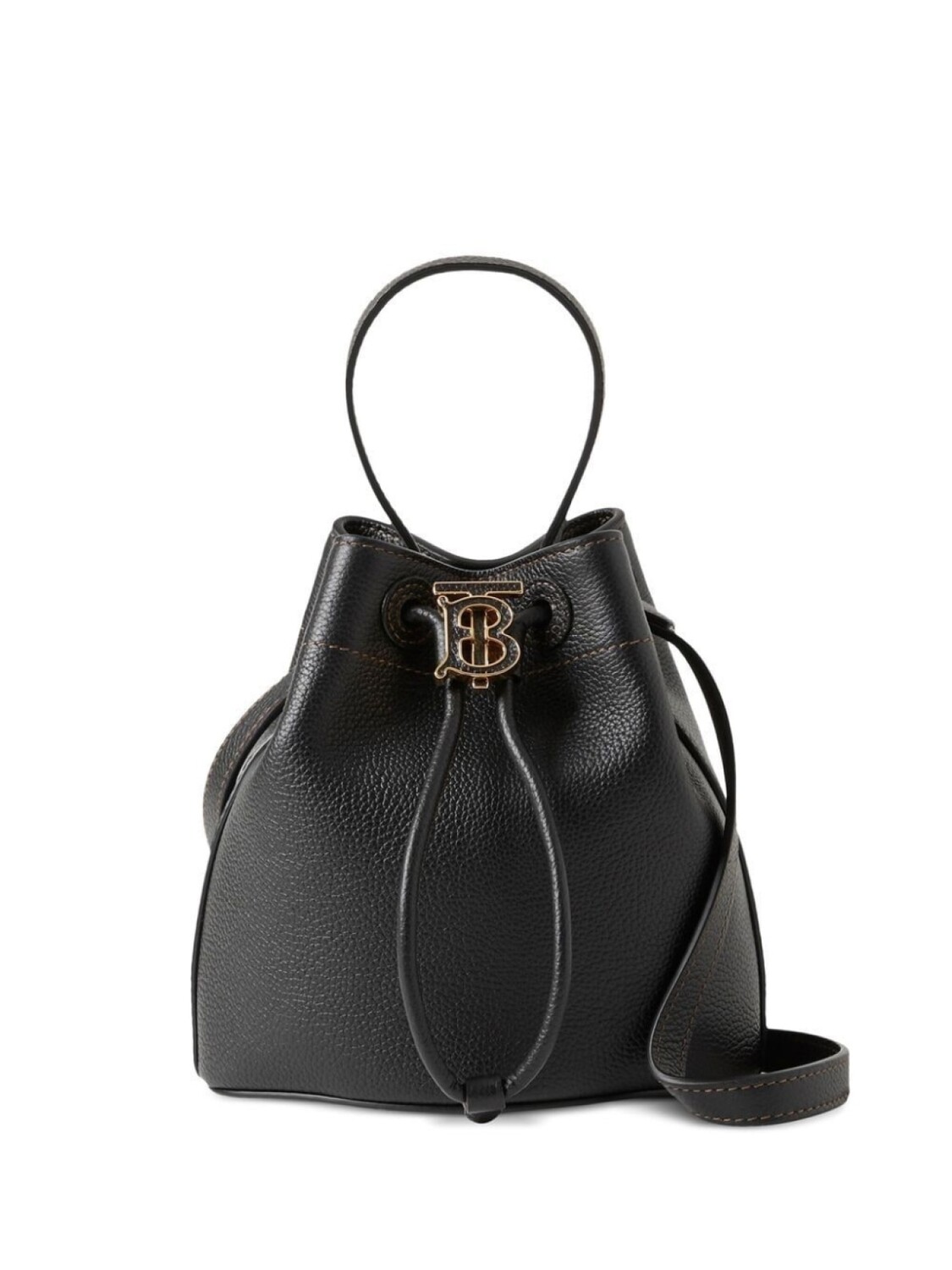 

Burberry сумка-ведро с монограммой TB, черный
