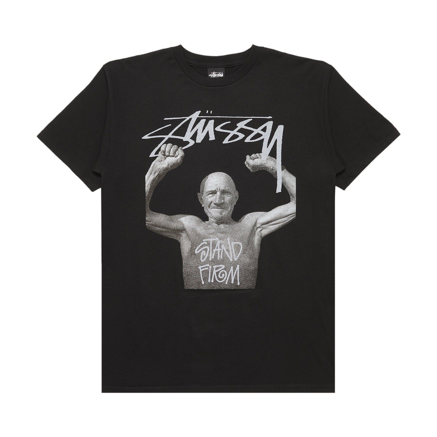 

Винтажная футболка Stussy Stand Firm, черная, Черный
