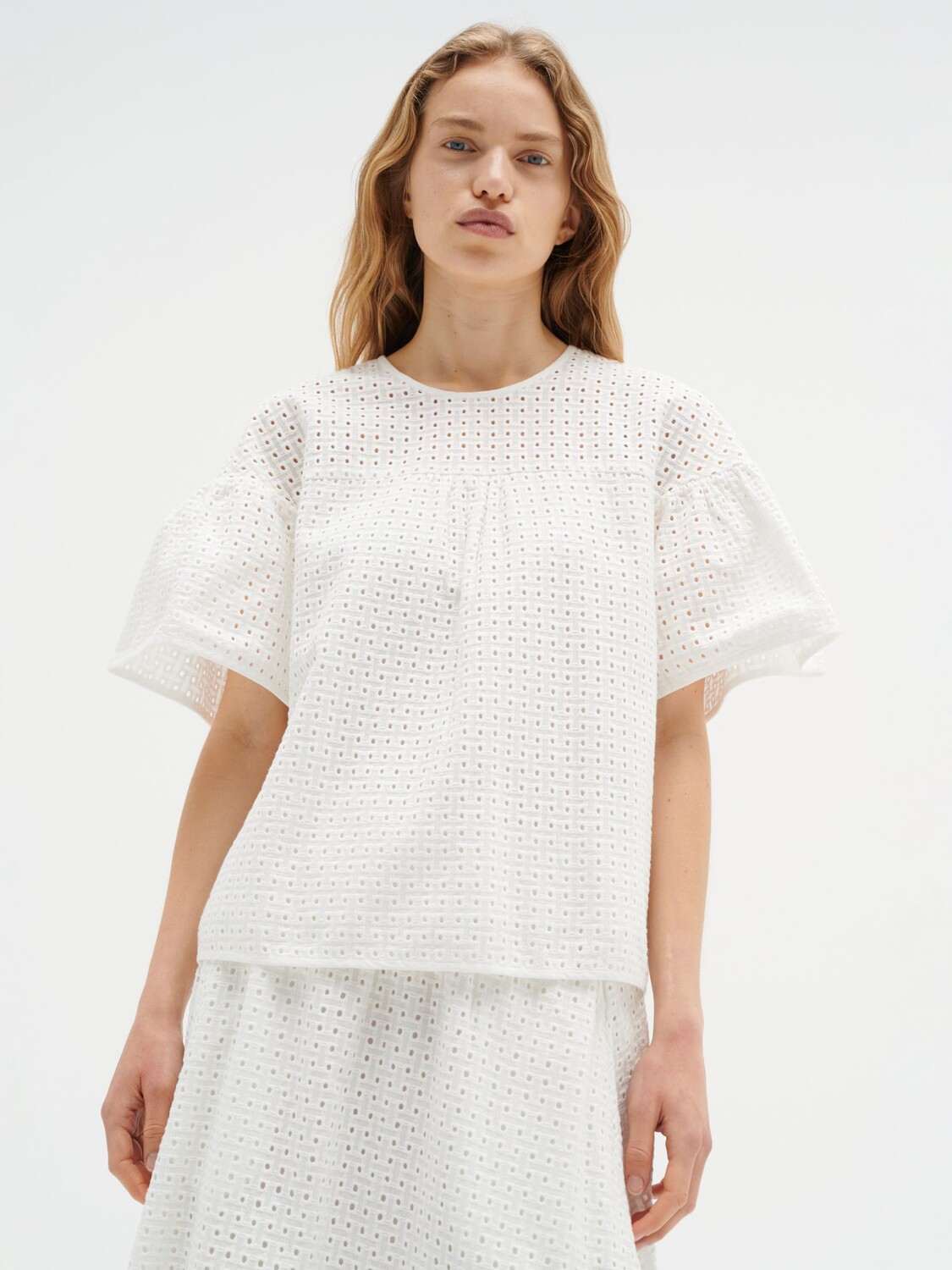 

Блузка InWear Eirena Broderie Anglaise, цвет Whisper White