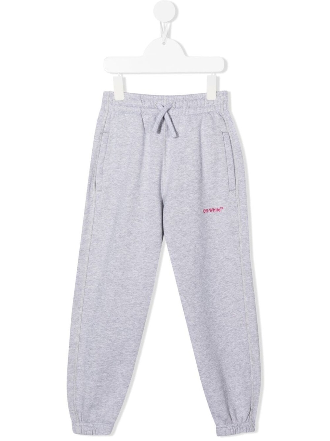 

Off-White Kids спортивные брюки с вышитым логотипом, серый