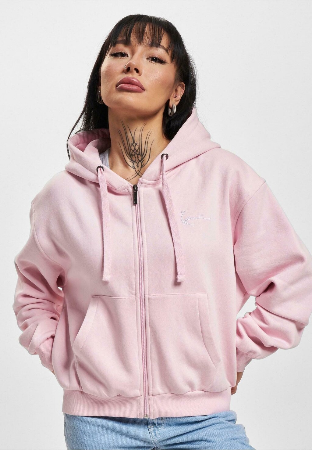 

Толстовка на молнии CHEST SIGNATURE ESSENTIAL HOODIE Karl Kani, светло-розовый