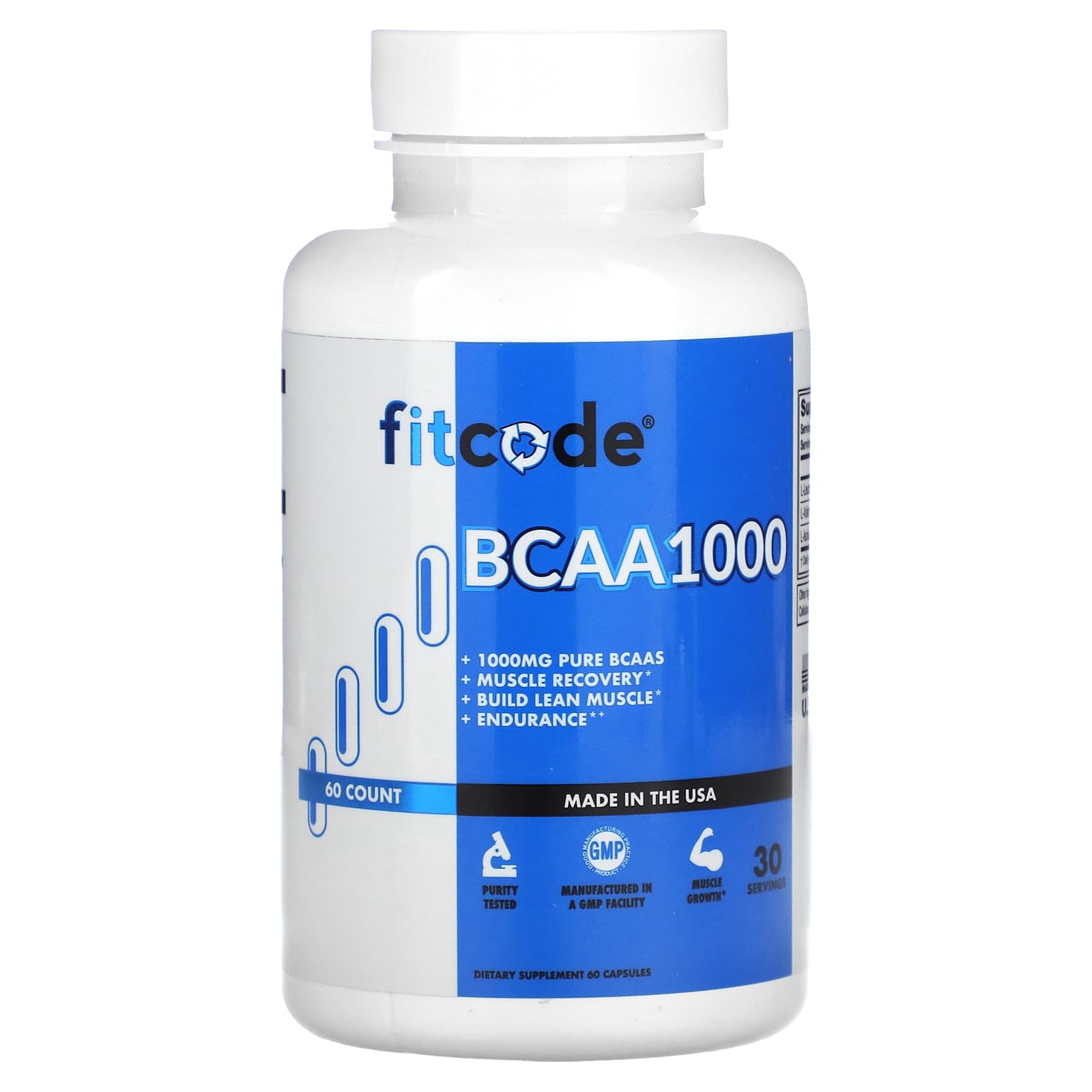 

BCAA 1000, 500 мг, 60 шт., FITCODE