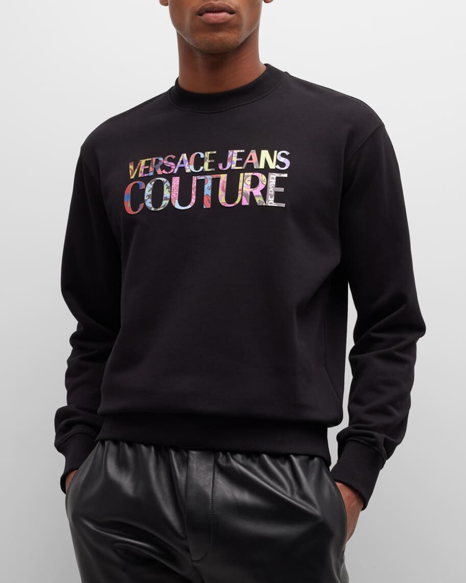 

Мужская толстовка с многоцветным логотипом Versace Jeans Couture
