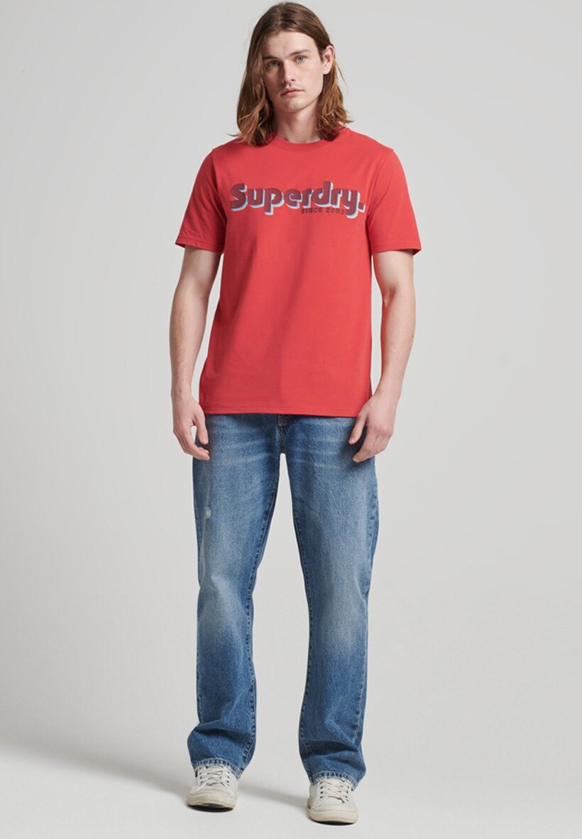 

Футболка с принтом Superdry, красный