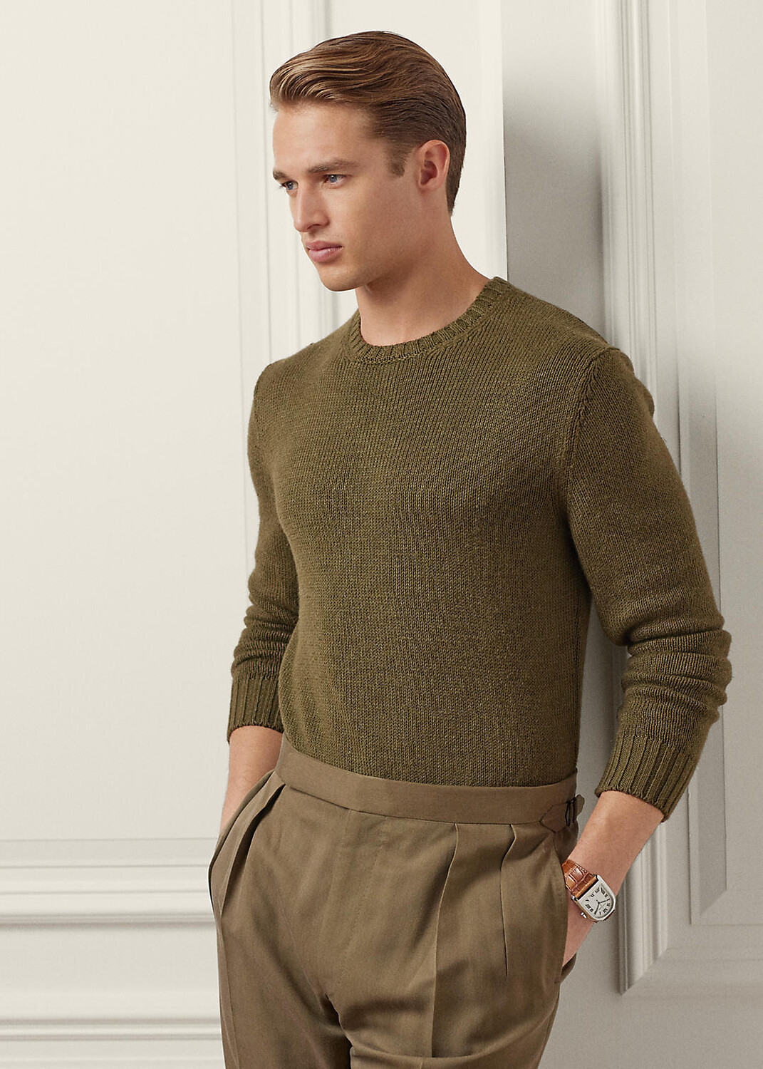 

Свитер с круглым вырезом из шелка и льна Ralph Lauren