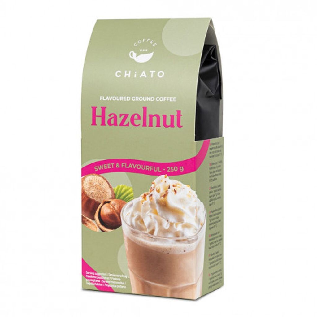 

Кофе молотый со вкусом фундука ЧИАТО Фундук, 250 г Chiato