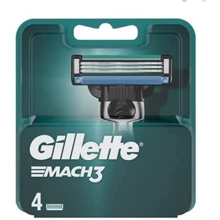 цена Лезвия для мужской бритвы Mach3, 4 сменных лезвия, Gillette