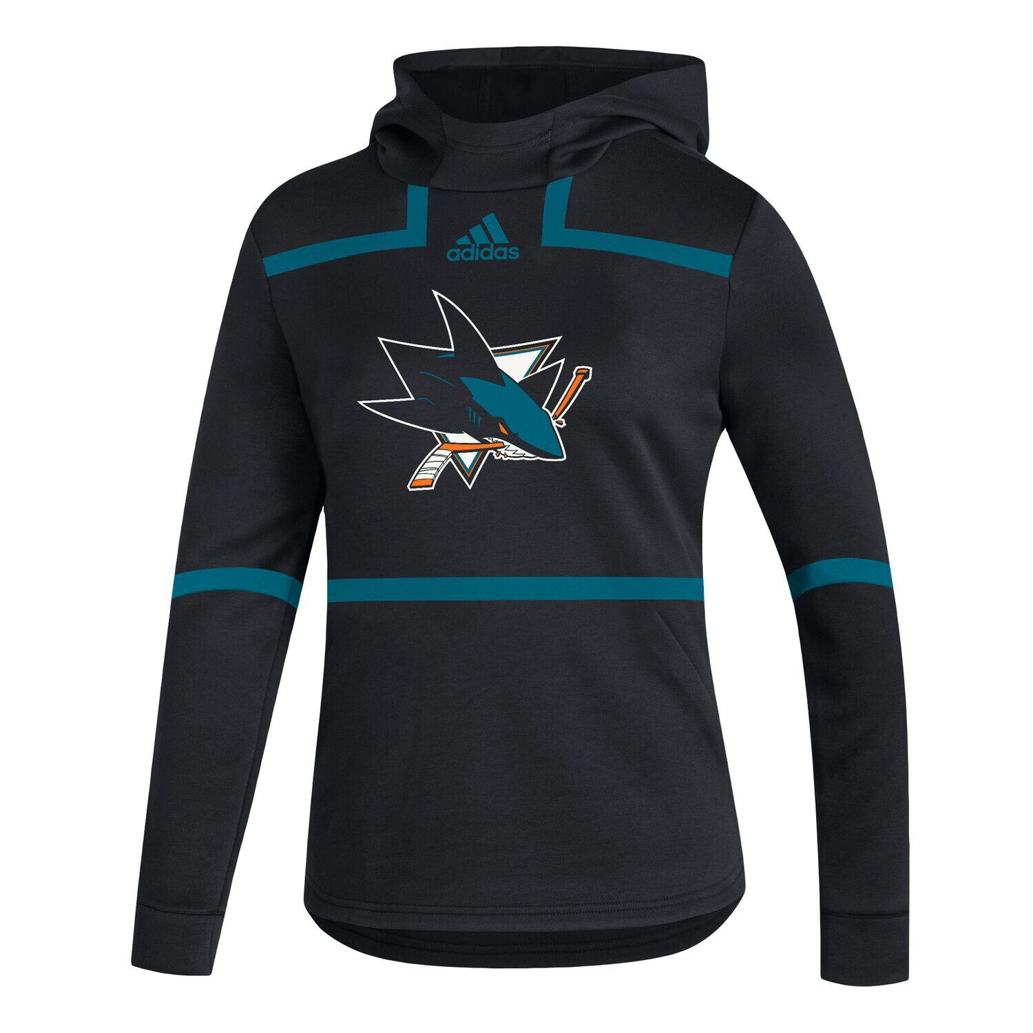 

Женская черная толстовка с капюшоном adidas San Jose Sharks Under the Lights adidas