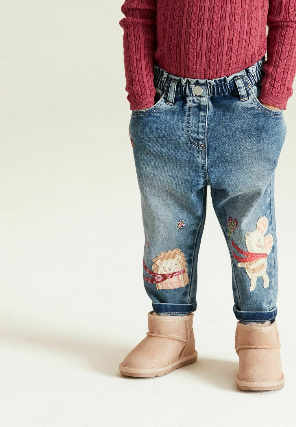 

Джинсы Straight Leg BEAR CHARACTER MOM STANDARD Next, цвет blue denim