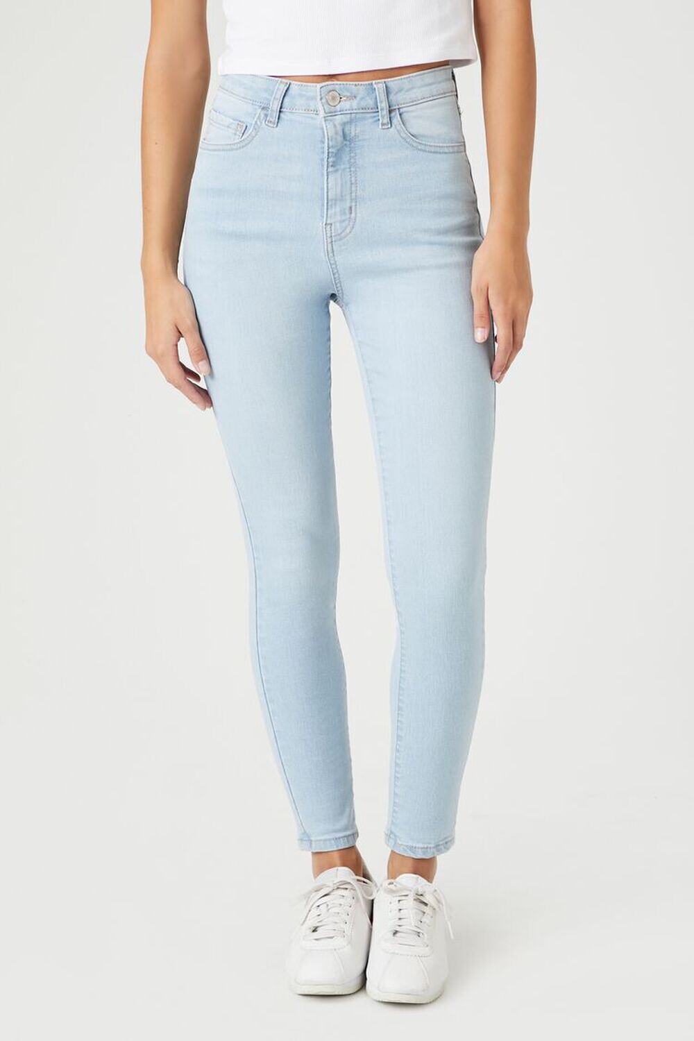 

Короткие джинсы скинни из эластичного денима Forever 21, деним